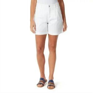 Gloria Vanderbilt Pleated Short Size 14 Vintage White Solid